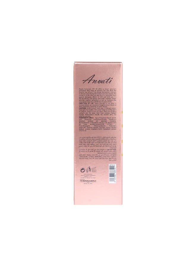 Anvati Hydrating Sunblock with Foundation – Moisturizing Tinted Sunscreen with SPF for Daily UV Protection | Skin Tone Correcting, Lightweight, Non-Greasy Sun Protection Cream for Smooth & Even Coverage - Image 2
